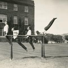 Men's gymnastics tumbling stunt