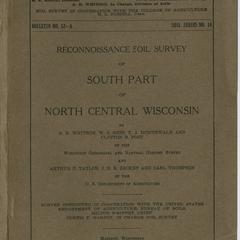 Reconnoissance soil survey of south part of north central Wisconsin