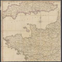 A correct map of France, according to the new divisions into metropolitan circles, departments & districts  : as decreed by the National Assembly, January 15th, 1790, from a reduced copy of Monsr. Cassini's large map : with the addition of the adjacent countries, from the latest surveys