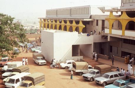 Outside of the Jos market building