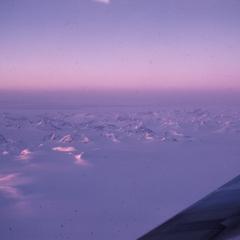 A view of Greenland from airplane