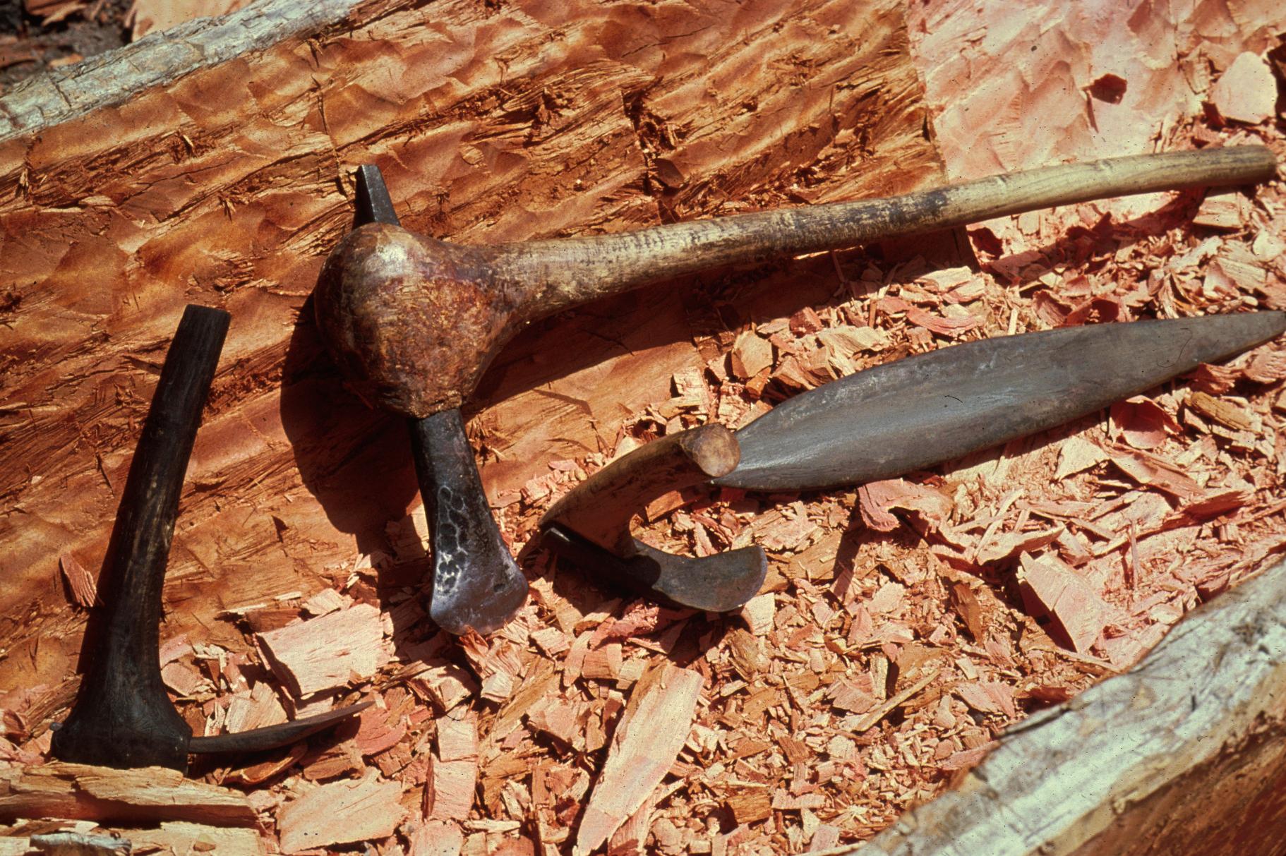 Tools Used for Carving a Pirogue (Canoe)
