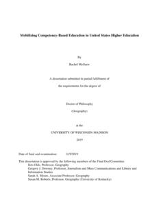 Mobilizing Competency-Based Education in United States Higher Education