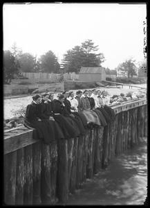 Kemper Hall Class of 1896 on pier