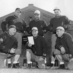 Head football coach Ivan "Ivy" Williamson with assistant coaches in Spring 1949