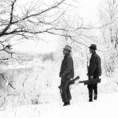 Aldo Leopold and Starker Leopold with shotguns