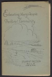 Educating young people for the rural community : an outline for study