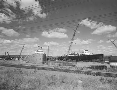 The Ann Arbor No. 7 and Calcite II in dry dock