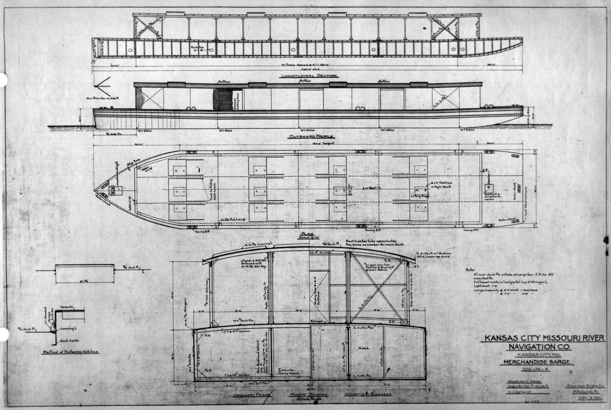 Barge Plans (merchandise barge)