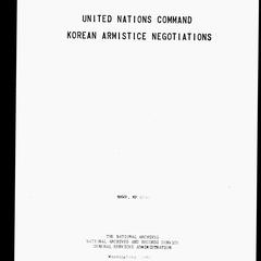 United Nations Command Korean armistice negotiations, 1951-1953