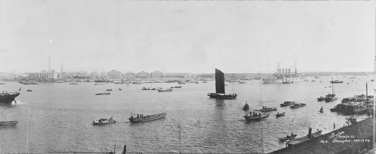 Shanghai Harbor with Junk