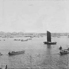 Shanghai Harbor with Junk