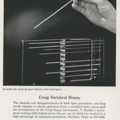 Craig Vertebral Biopsy advertisement