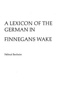 A lexicon of the German in Finnegans wake