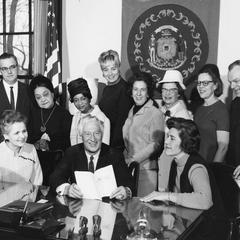 Kathryn Clarenbach with Governor Knowles
