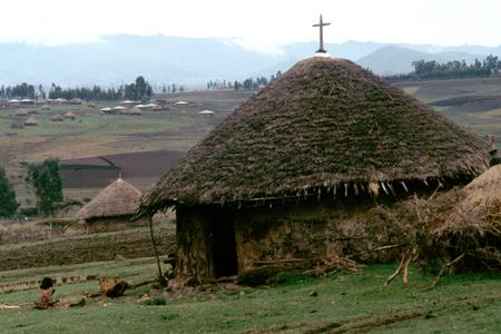 Rural Houses with Crosses on Top