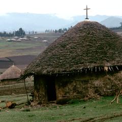 Rural Houses with Crosses on Top