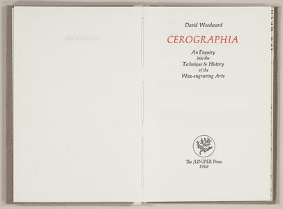 Cerographia : an enquiry into the technique & history of the wax-engraving arts