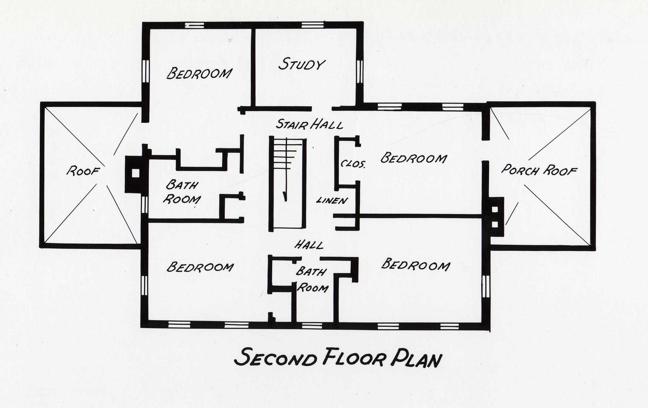 ‎Home Management House second floor plan - UWDC - UW-Madison Libraries