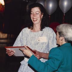 Enid Drevon receives 1990 Student Leadership Award