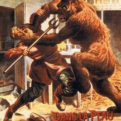 Gorilla-Man Fight Print