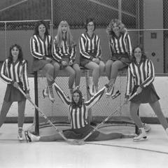 UW-Superior hockey cheerleading squad