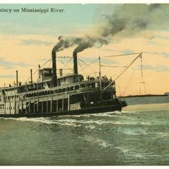 Steamer Quincy on Mississippi River