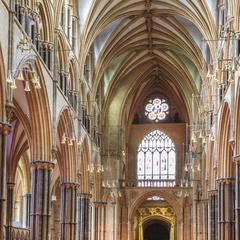 Lincoln Cathedral nave from the east