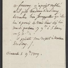 [Letters to Mme. Dupiery]