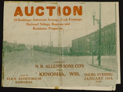 Auction : 29 buildings : industrial acreage, dock frontage, railroad sidings, business and residential properties--comprising N. R. Allen's Sons Company's plant