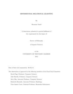 DIFFERENTIAL RELATIONAL LEARNING