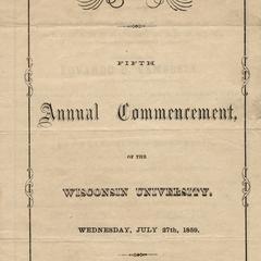 1859 commencement program cover