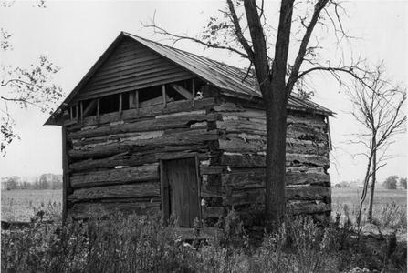 Old log house owned by Joseph Massart