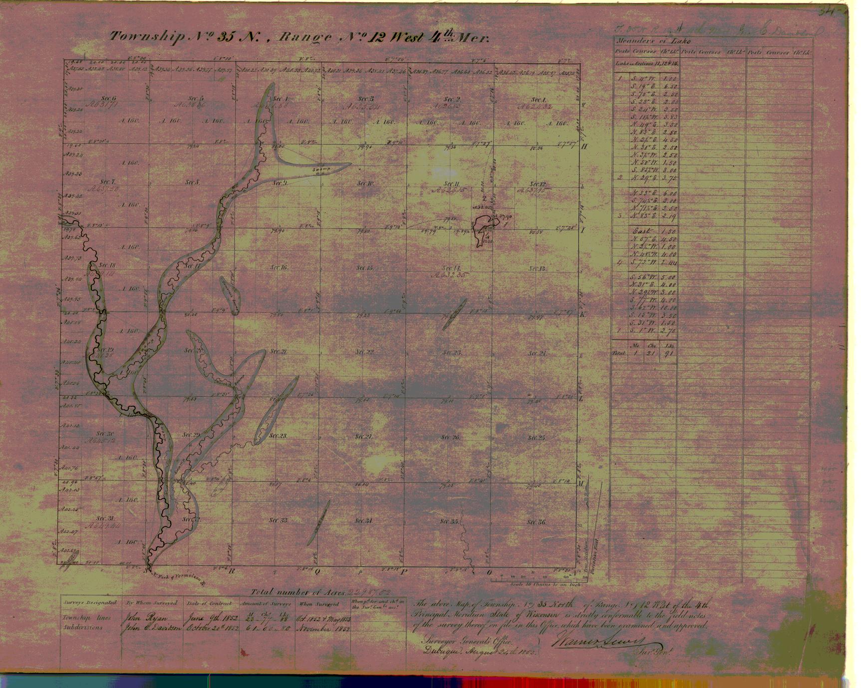 [Public Land Survey System map: Wisconsin Township 35 North, Range 12 West]