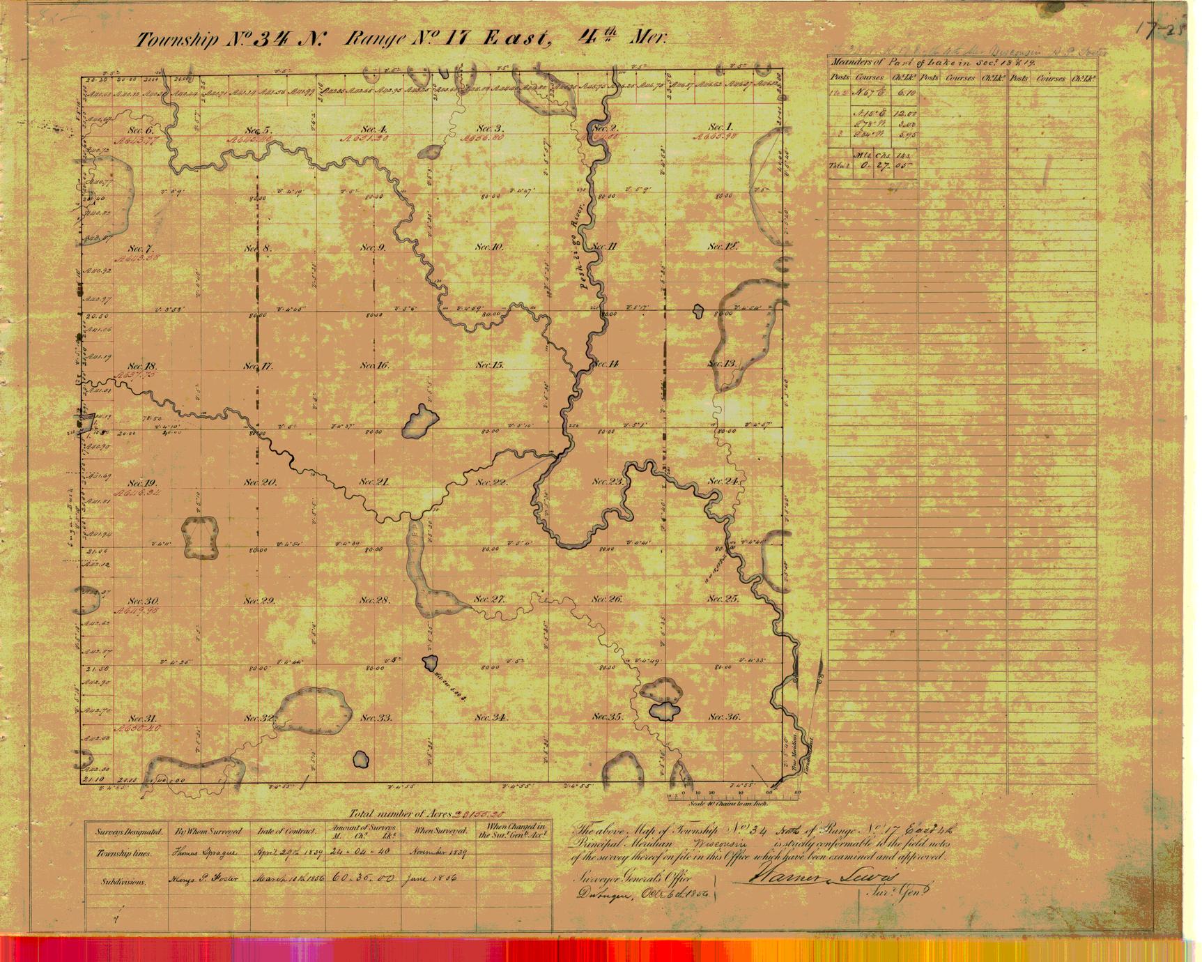 [Public Land Survey System map: Wisconsin Township 34 North, Range 17 East]
