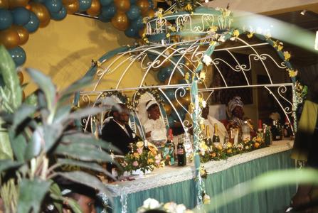 Bride and groom table at Apara wedding reception