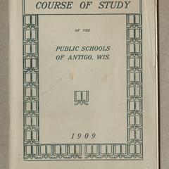 Antigo public schools course of study
