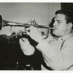 Dick Ruedebusch with trumpet
