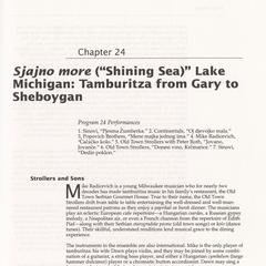 Sjajno more ("Shining sea") Lake Michigan : Tamburitza from Gary to Sheboygan