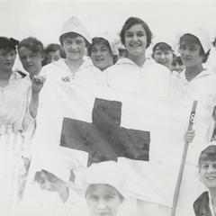 Red Cross volunteers at sham battle