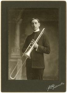 Arthur Bauer[?] with trombone