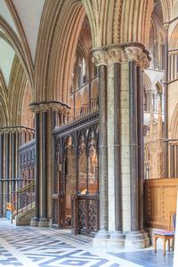 Worcester Cathedral interior choir south aisle