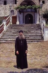 Monk at the St. Panteleimon Monastery