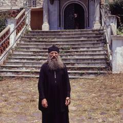 Monk at the St. Panteleimon Monastery