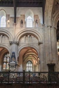 Oxford Cathedral nave arcade, triforium and clerestory