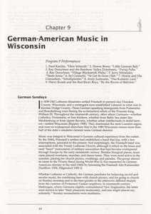 German-American music in Wisconsin (1 of 3)