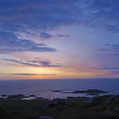 Isle of Iona, evening light as seen from Dun Í