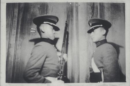 Two cadets, one with rifle