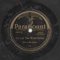 I've left this world behind