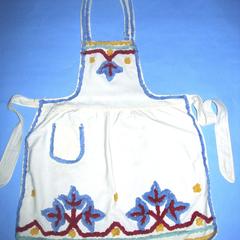 Chenille flower apron
